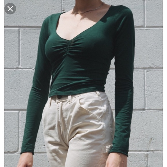 Brandy Melville Tops - Brandy Melville Green Charlize